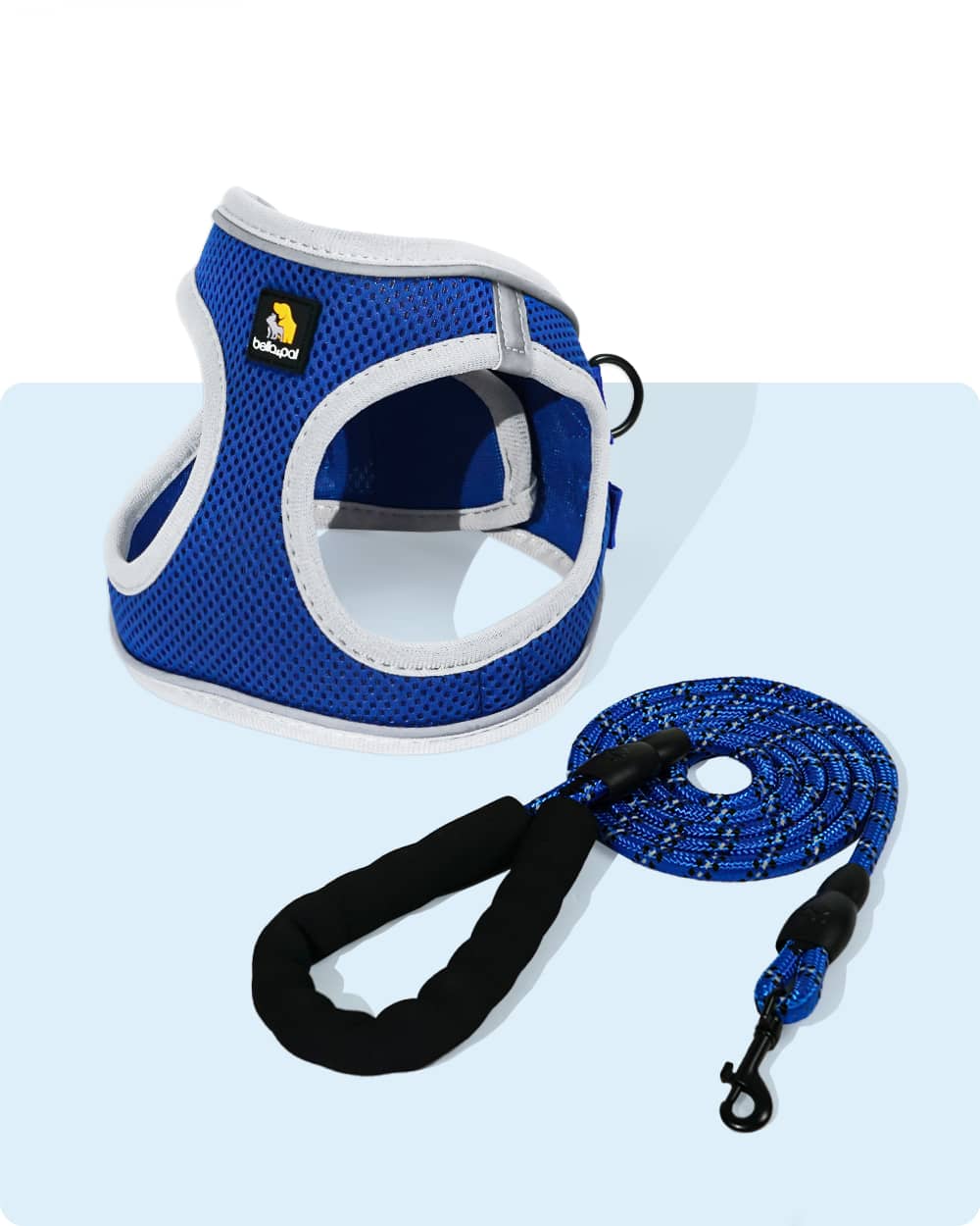 OxyMesh Velcro Step-in Harness and Leash Set - Sapphire - stringsmall