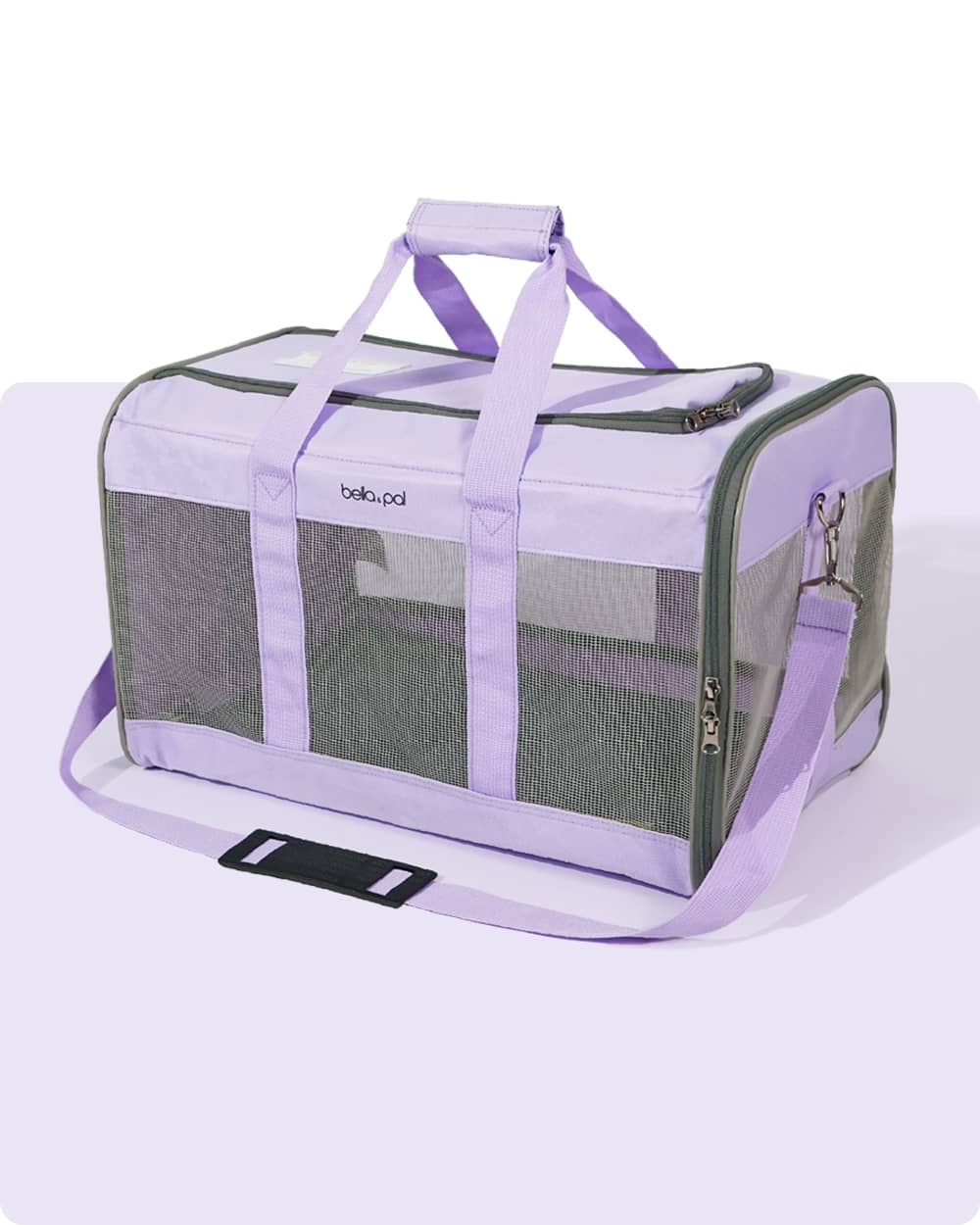 Portable Pet Travel Carrier - Lilac Mist - stringsmall