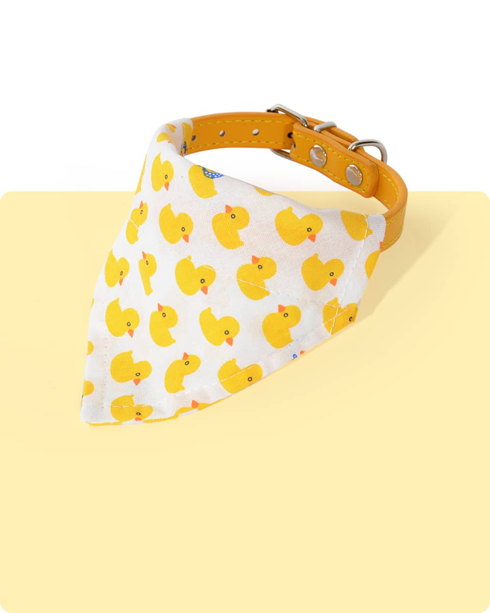 Reversible Dog Bandana with Collar - Duckling Parade - stringsmall