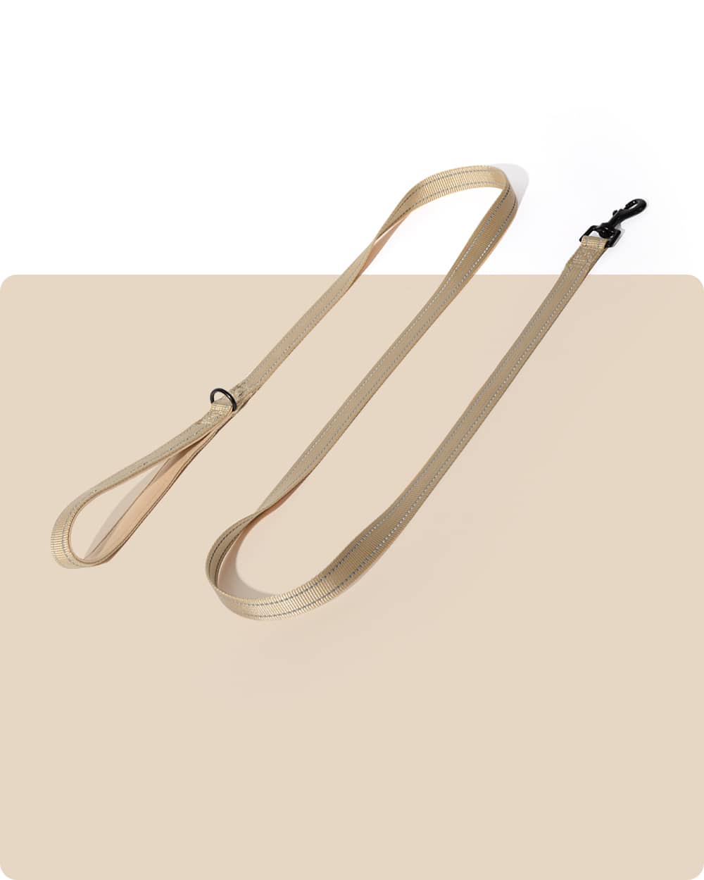 Simply Soft Reflective Dog Leash - Tan