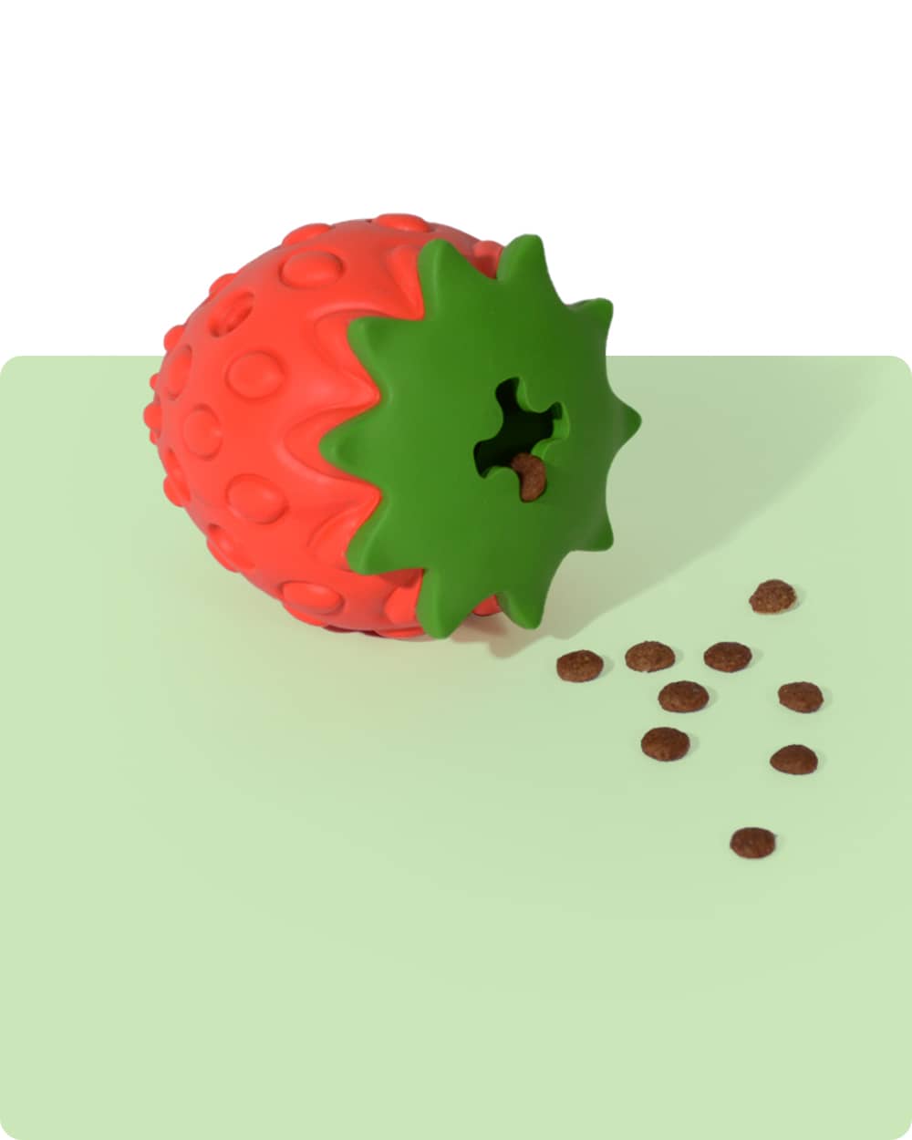 Treat Dispensing Dog Toy - Strawberry - stringsmall