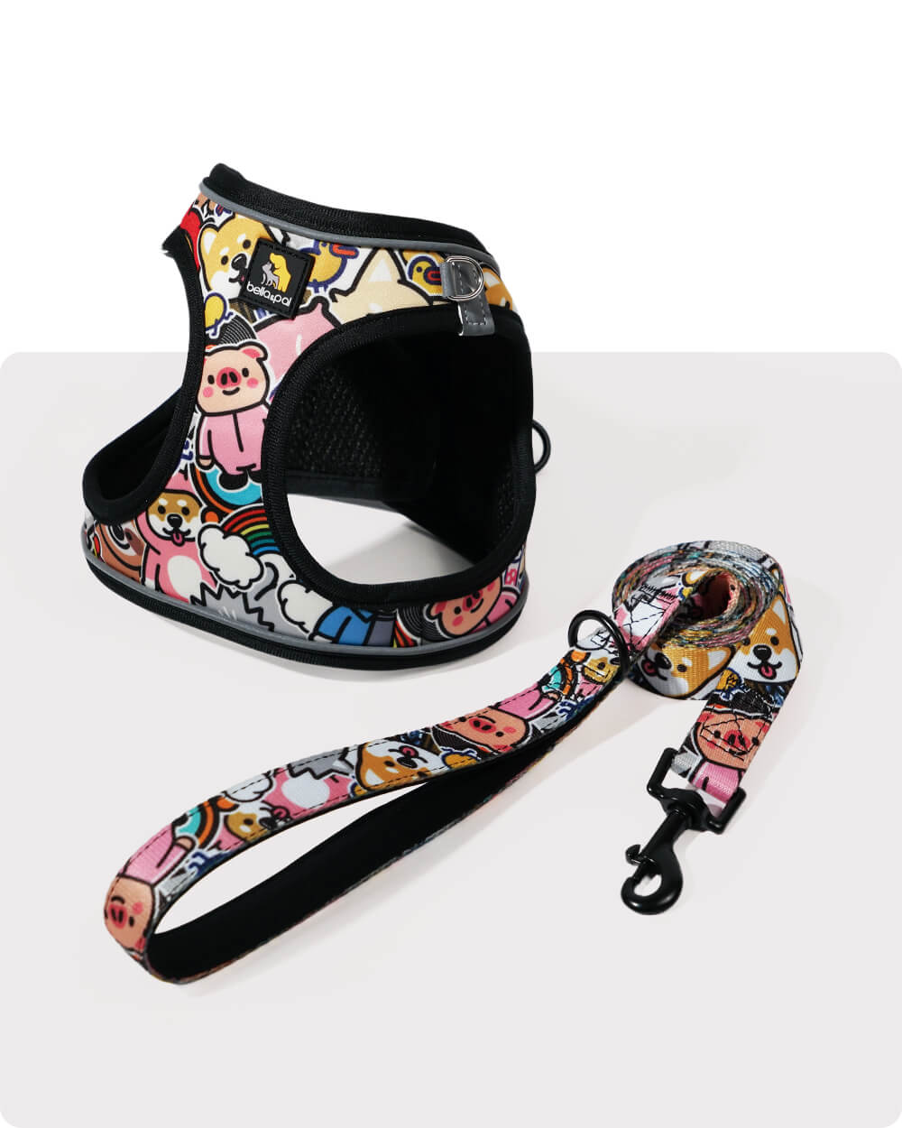 Bella & Pal × PJai & Friends OxyMesh Velcro Step-in Harness Set - Cuddle Club
