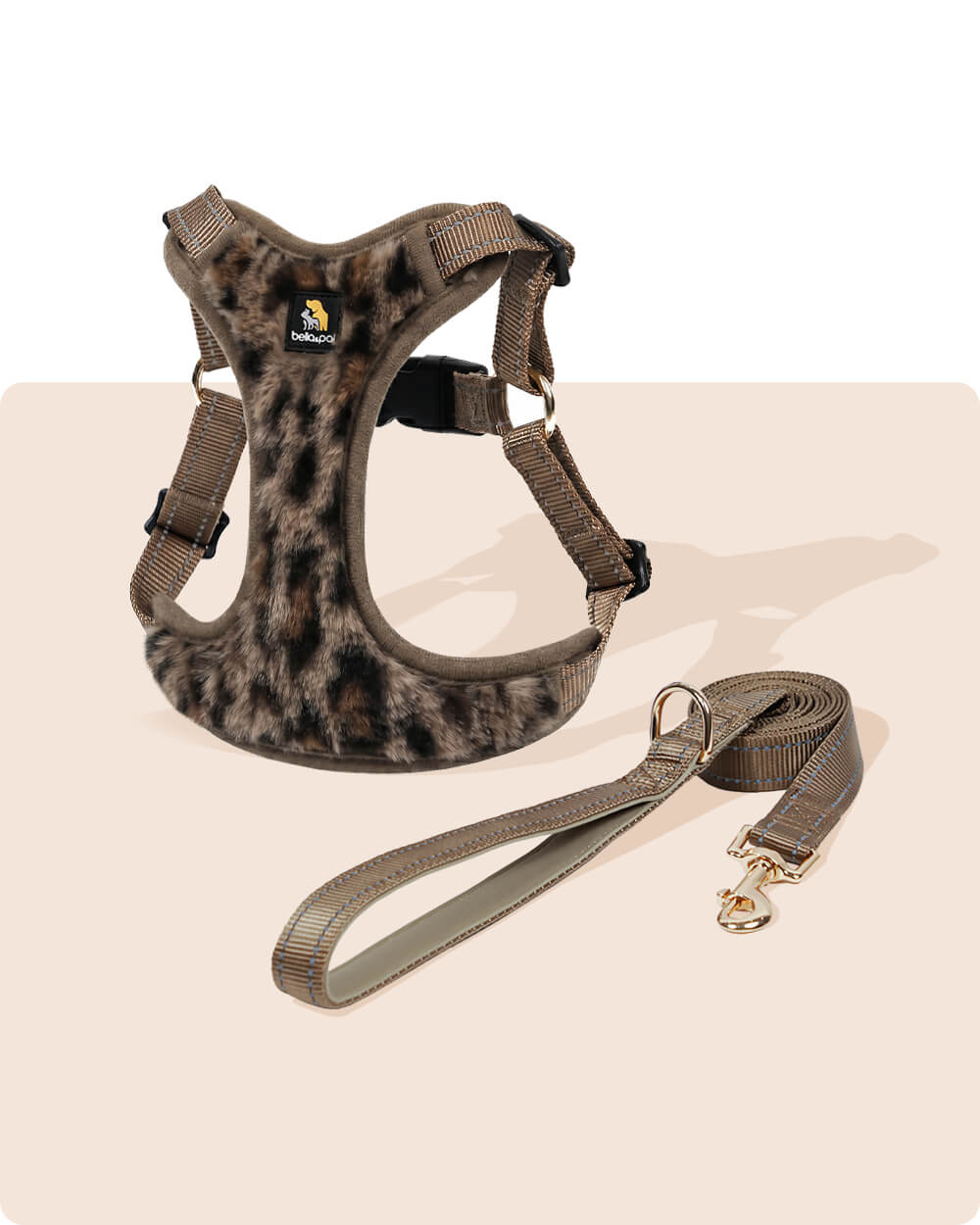 OxyMesh Flexi Step-in Harness and Leash Set - Wild Brown Leopard