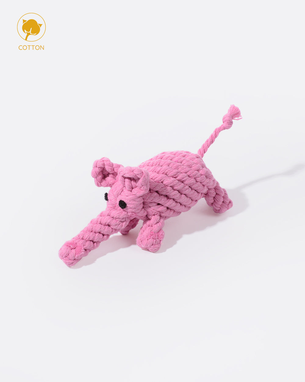 アニマルデザインコットンロープ犬用おもちゃ - ゾウ
