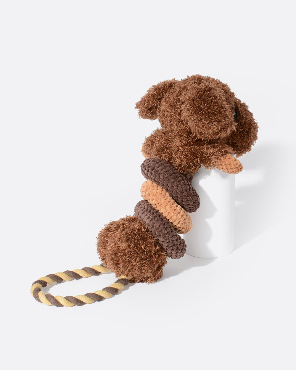 ぬいぐるみきしむロープのおもちゃ - ツイスター犬