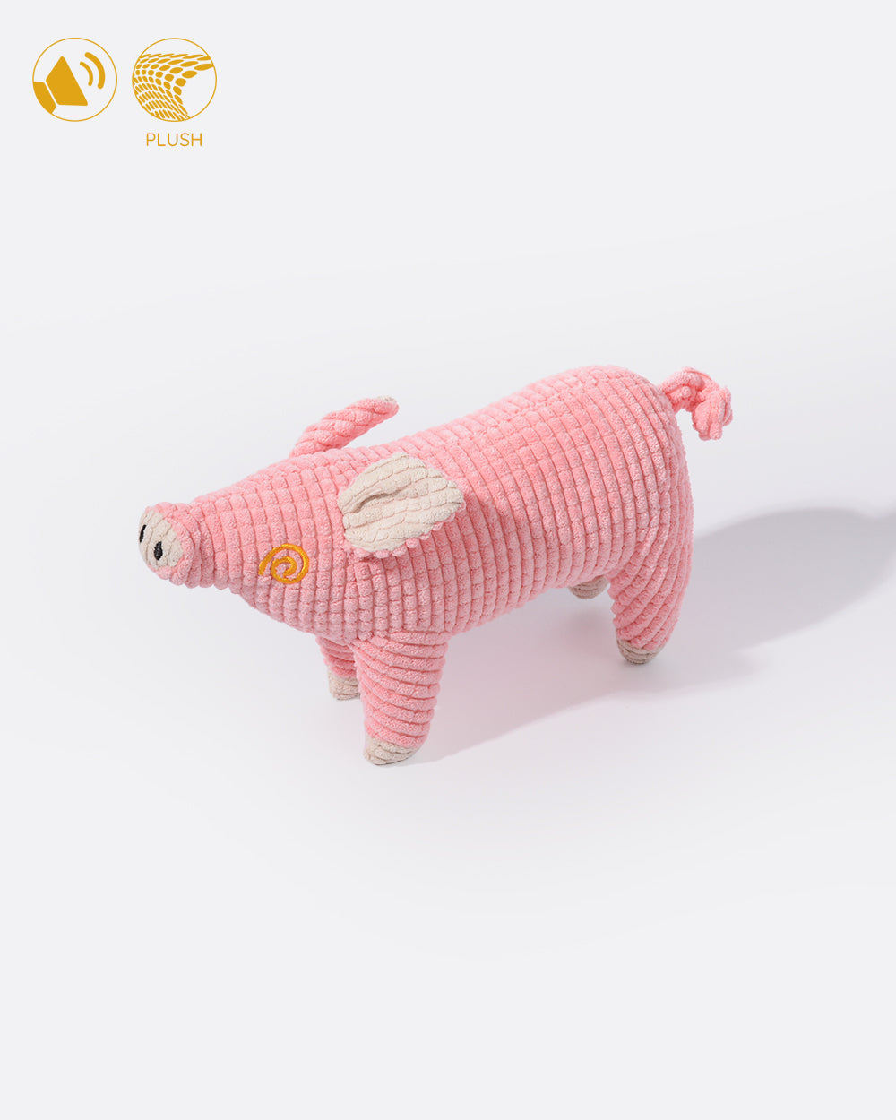  コーデュロイ 音の出る ぬいぐるみ おもちゃ - ピンクの豚