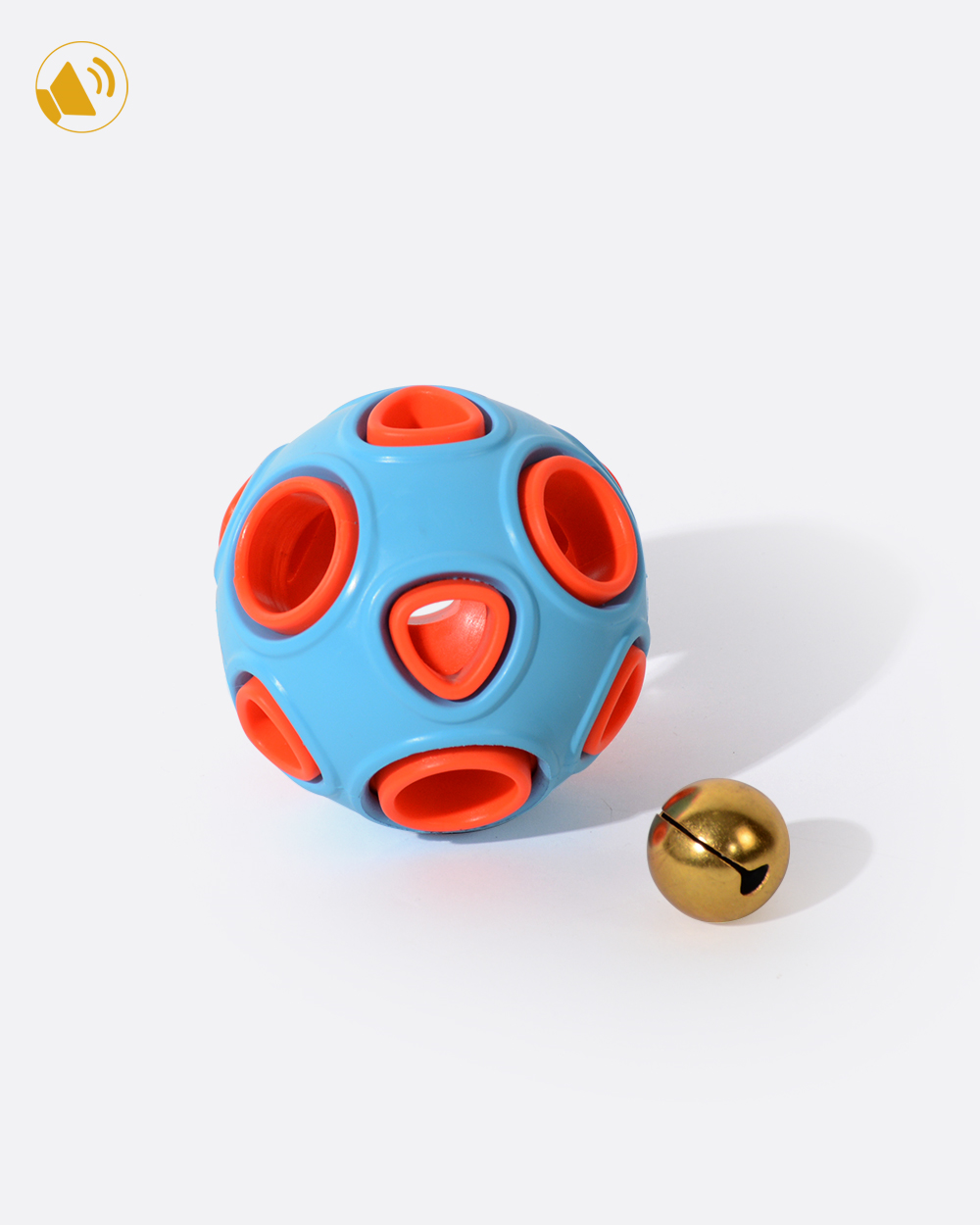 Rubber Bouncy Fetch Ball With Bell Sound